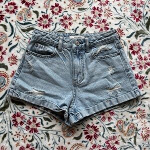PacSun Light Blue Distressed Jean Shorts